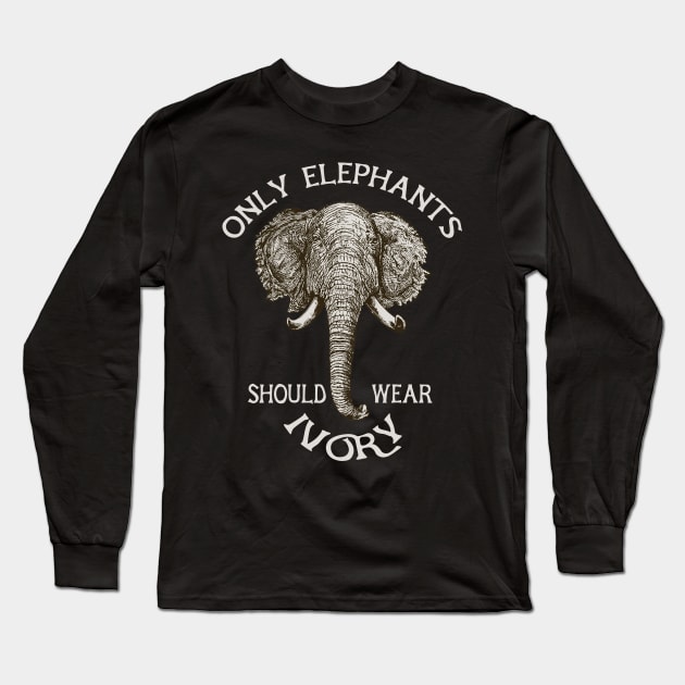 Elephants ivory Long Sleeve T-Shirt by LebensART